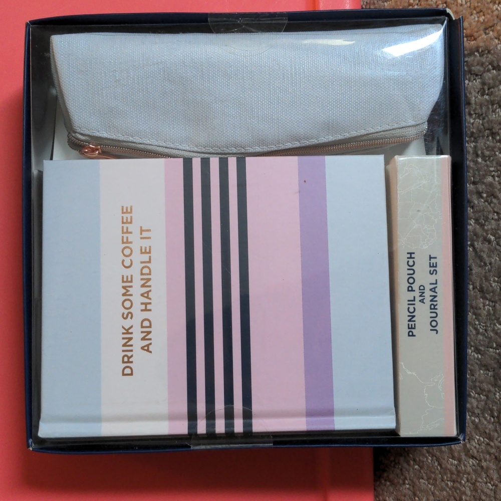 " Drink Some Coffee and Handle It" Pencil Pouch and Journal Set